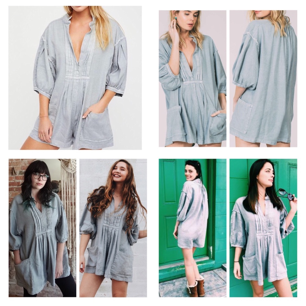 Free People Blue Romper - Picture 2 of 7
